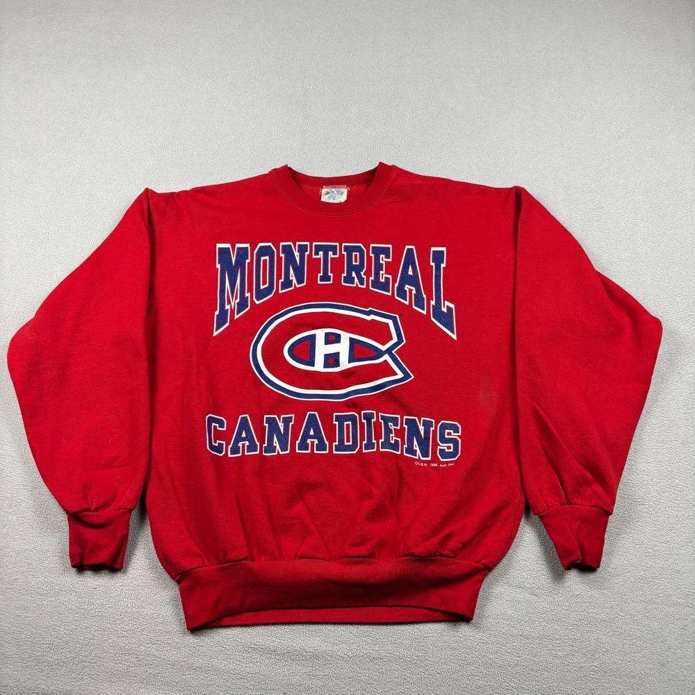 Vintage 1988 Montreal Canadiens Sweatshirt Red NHL CGW Mens Medium Hockey